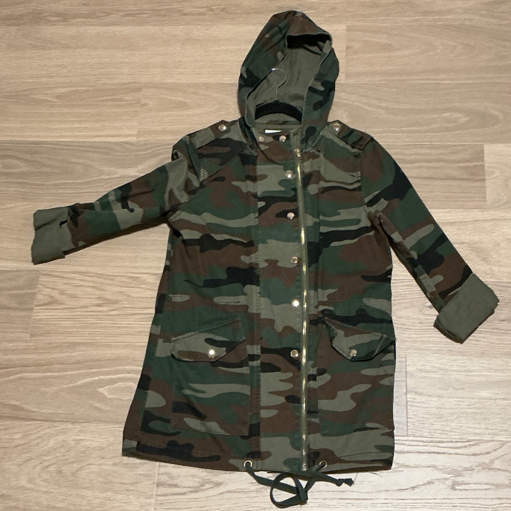Forever 21 Camouflage Hooded Jacket